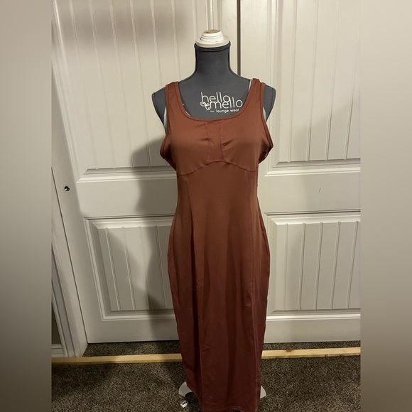 2/$35 Grace Karin NWT Stretch Maxi Tank Dress Blush Pink Sz 14 summer Beach Days - Picture 1 of 8